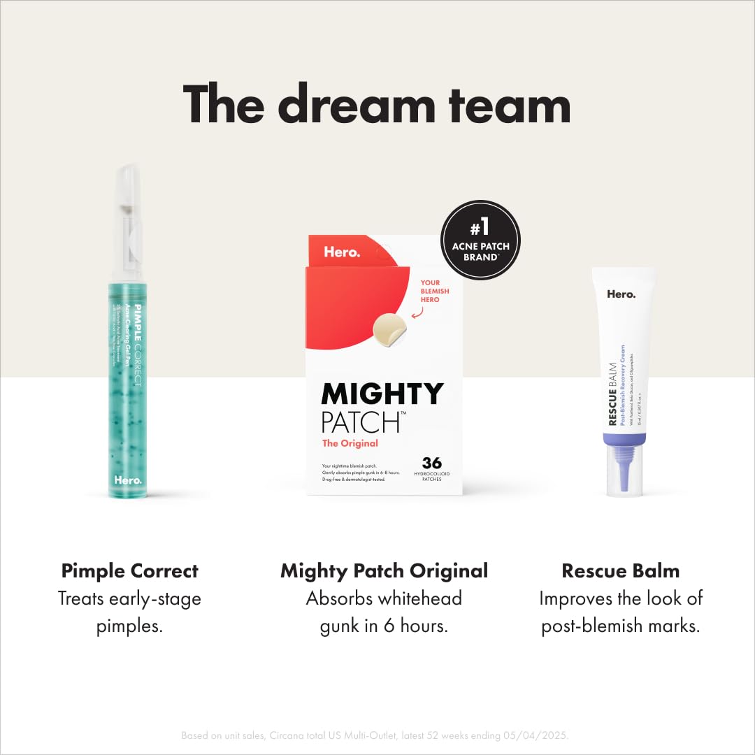 Hero Cosmetics Mighty Patch Mini Invisible+ Acne Pimple Patches, 30 Ct