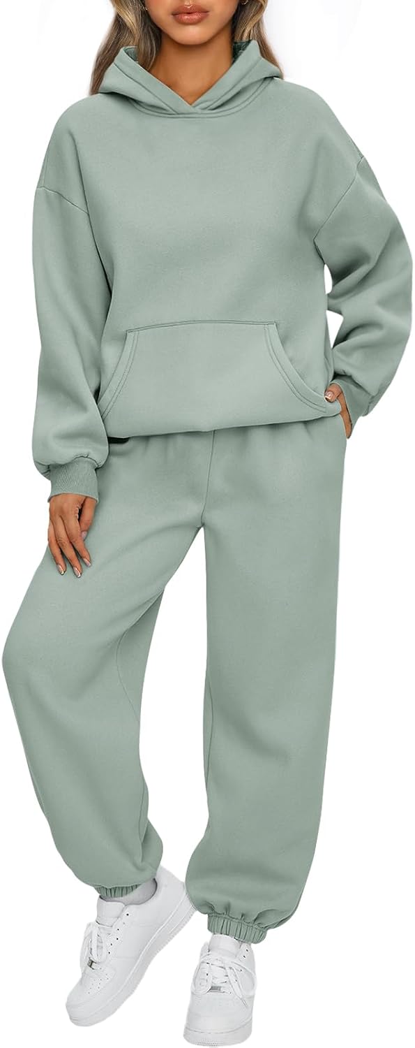 AUTOMET Women's Fleece Hoodie & Jogger Lounge Set