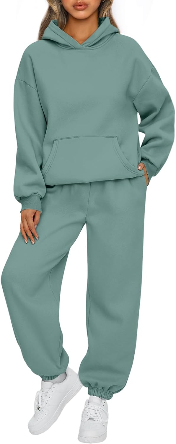 AUTOMET Women's Fleece Hoodie & Jogger Lounge Set