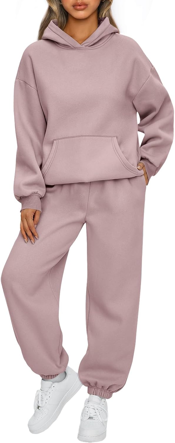 AUTOMET Women's Fleece Hoodie & Jogger Lounge Set