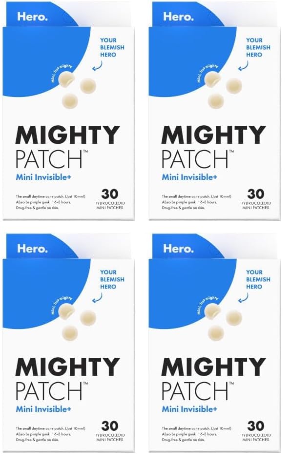 Hero Cosmetics Mighty Patch Mini Invisible+ Acne Pimple Patches, 30 Ct
