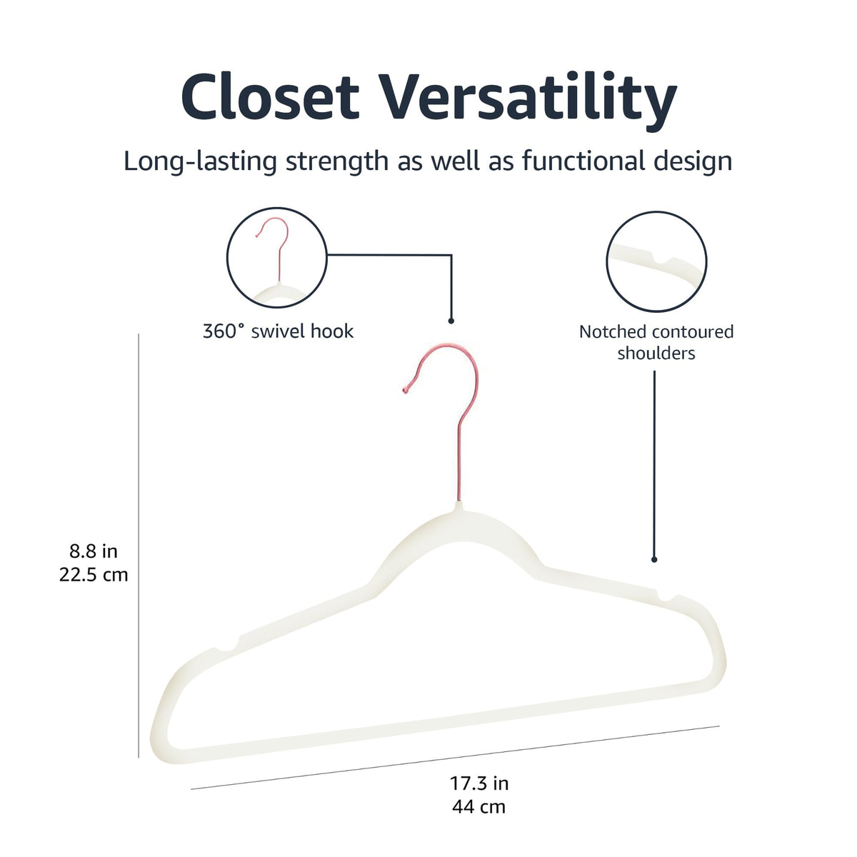 Amazon Basics Slim Velvet Clothes Hangers 50-Pack