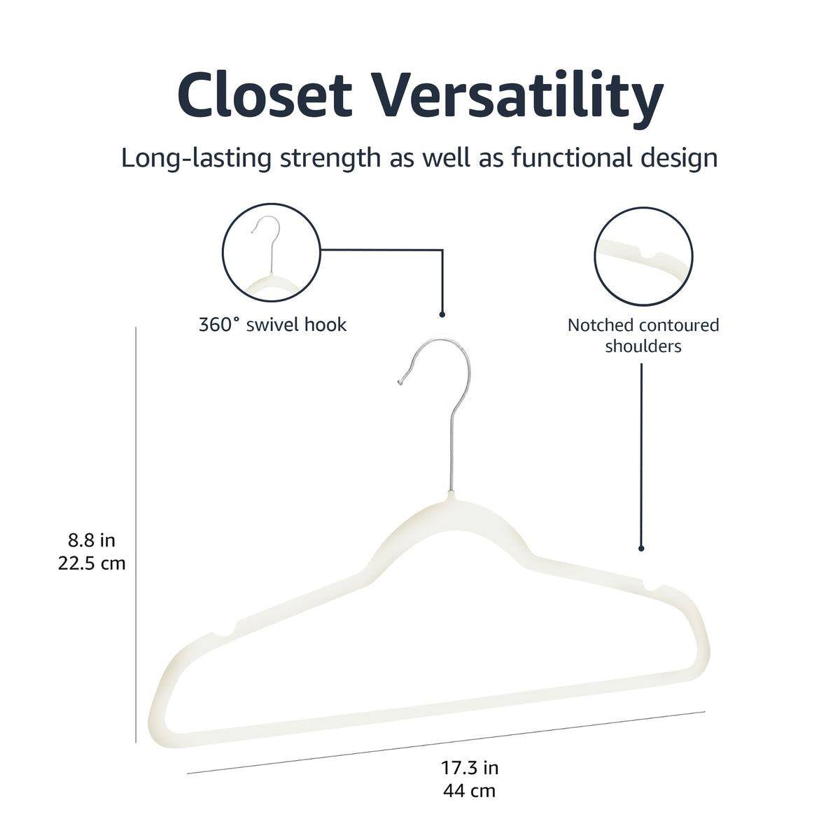 Amazon Basics Slim Velvet Clothes Hangers 50-Pack