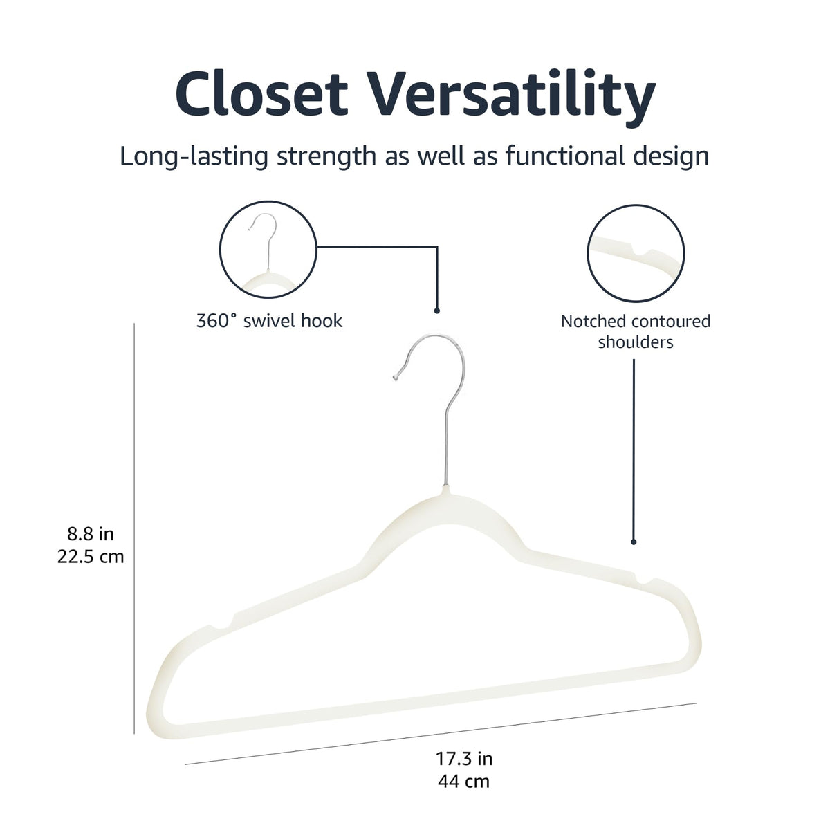 Amazon Basics Slim Velvet Clothes Hangers 50-Pack