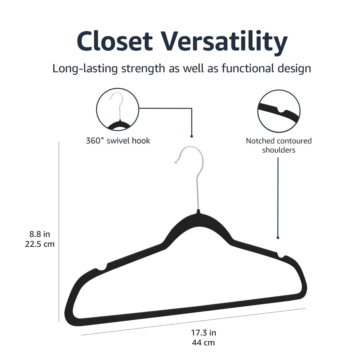 Amazon Basics Slim Velvet Clothes Hangers 50-Pack