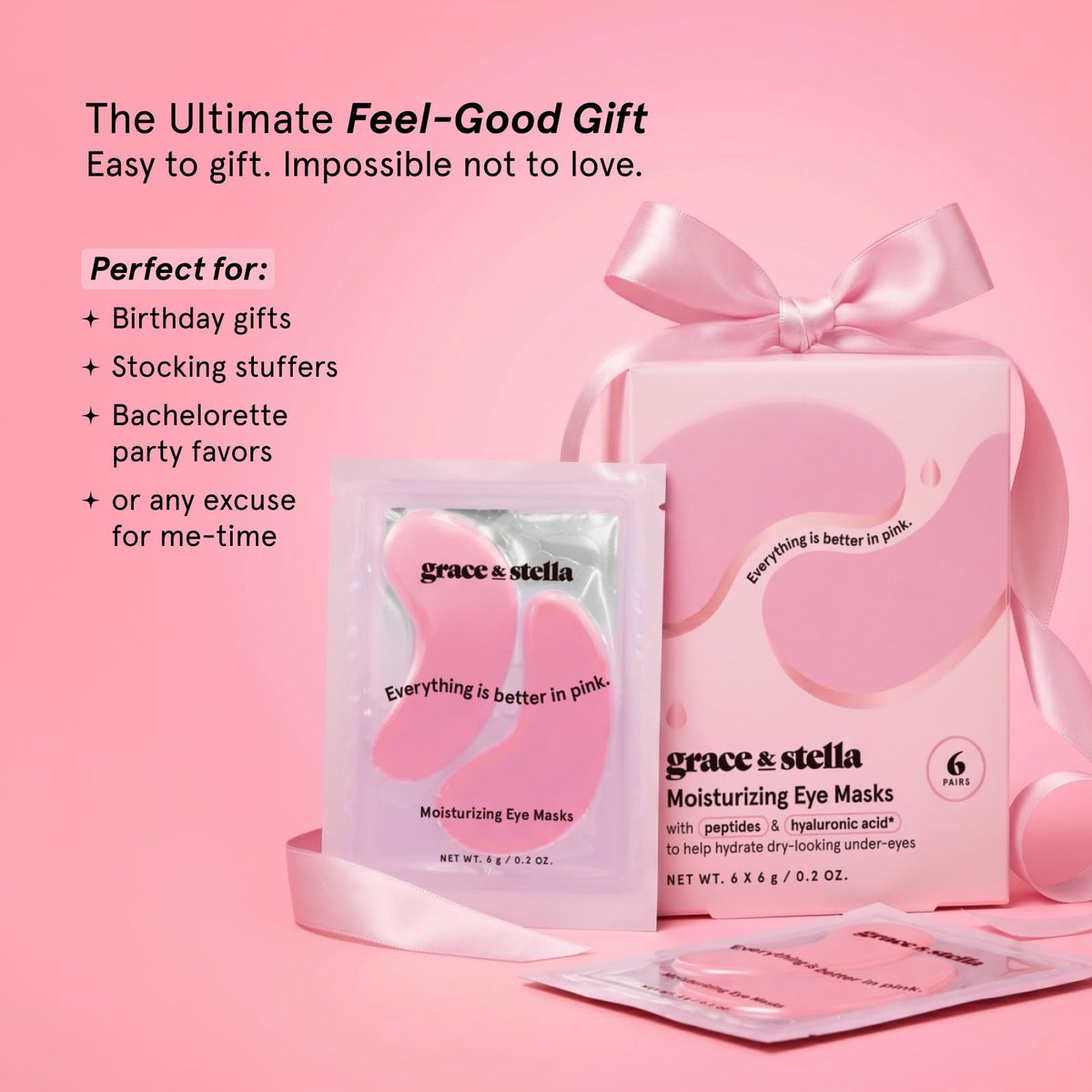 grace & stella Award Winning Under Eye Mask Reduce Dark Circles, Puffy Eyes, Undereye Bags, Wrinkles, Gel Under Eye Patches, New Mom Gifts - Vegan Self Care (48 Pairs, Blue)