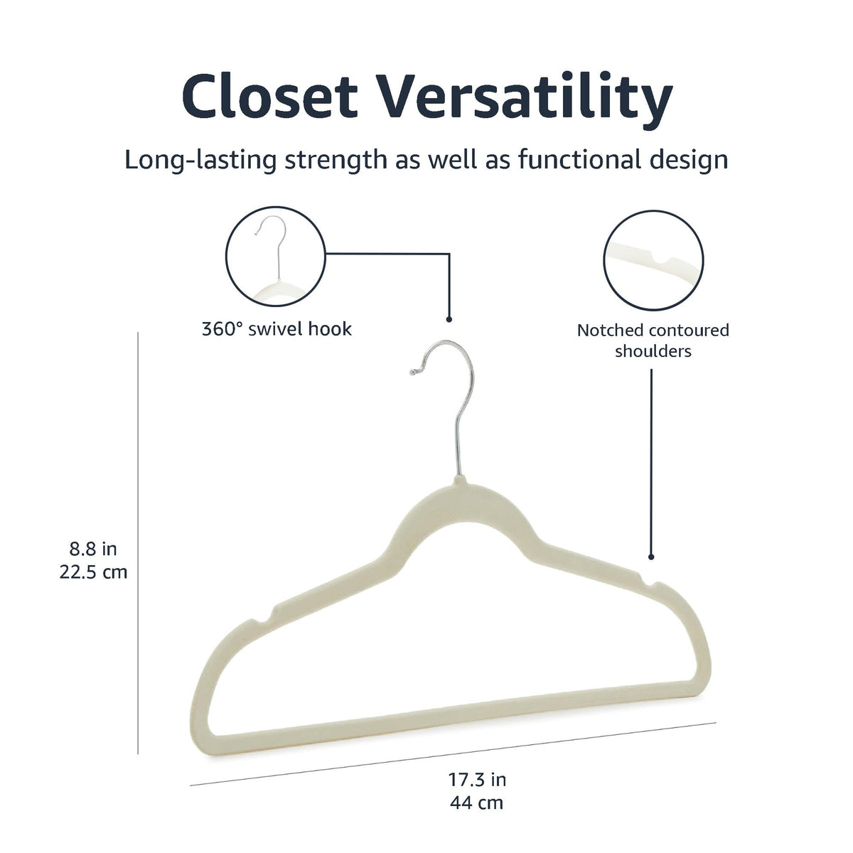 Amazon Basics Slim Velvet Clothes Hangers 50-Pack