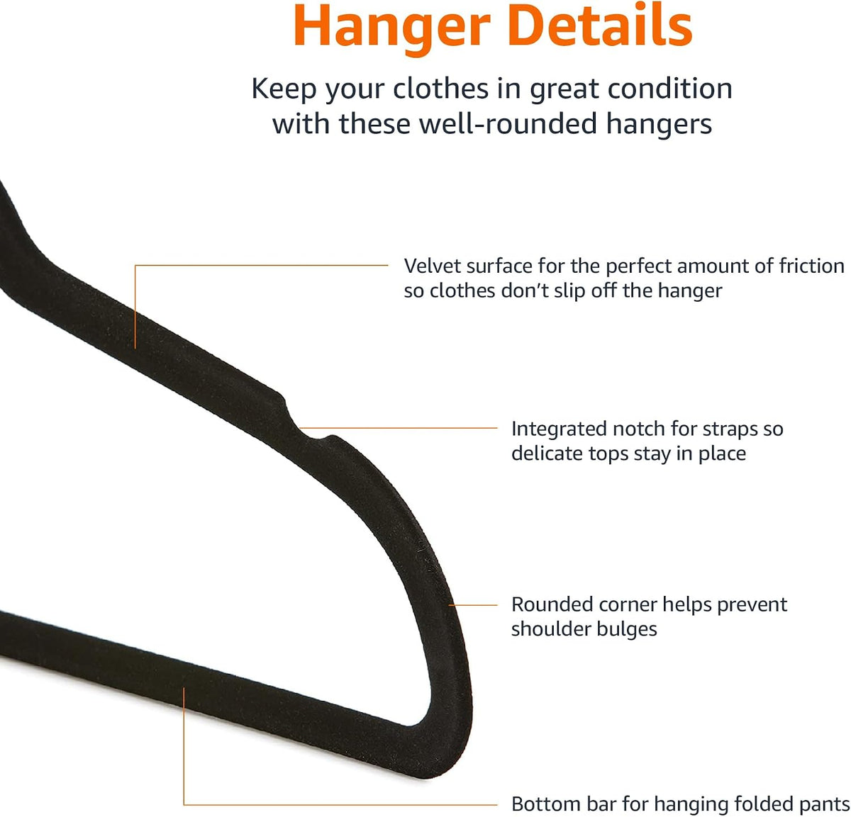 Amazon Basics Slim Velvet Clothes Hangers 50-Pack