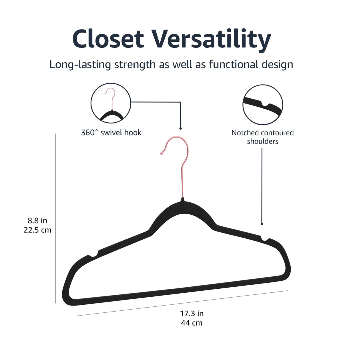 Amazon Basics Slim Velvet Clothes Hangers 50-Pack
