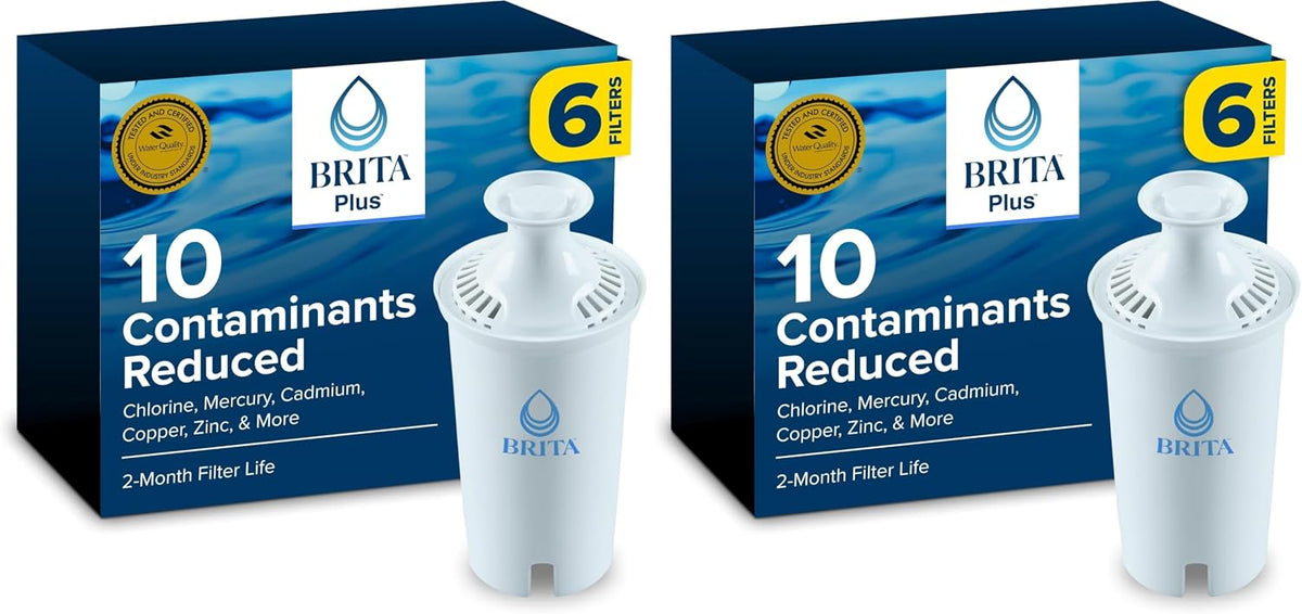 Brita Standard Pitcher and Dispenser Replacement Water Filters, White, 4