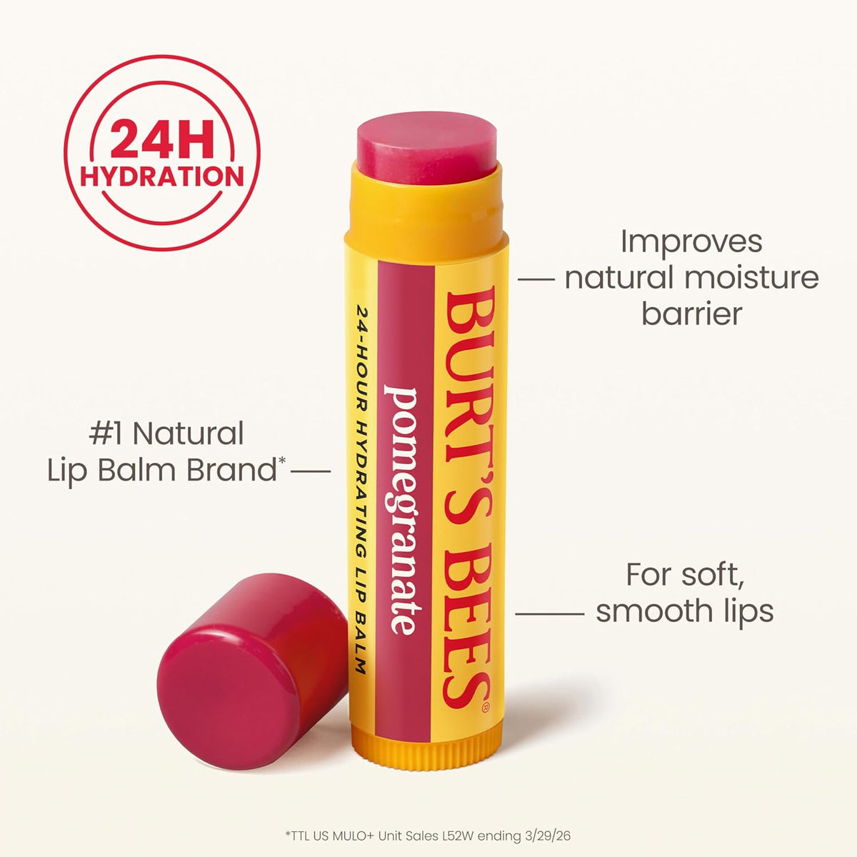 Burt's Bees 100% Natural Moisturizing Lip Balm (Original Beeswax)