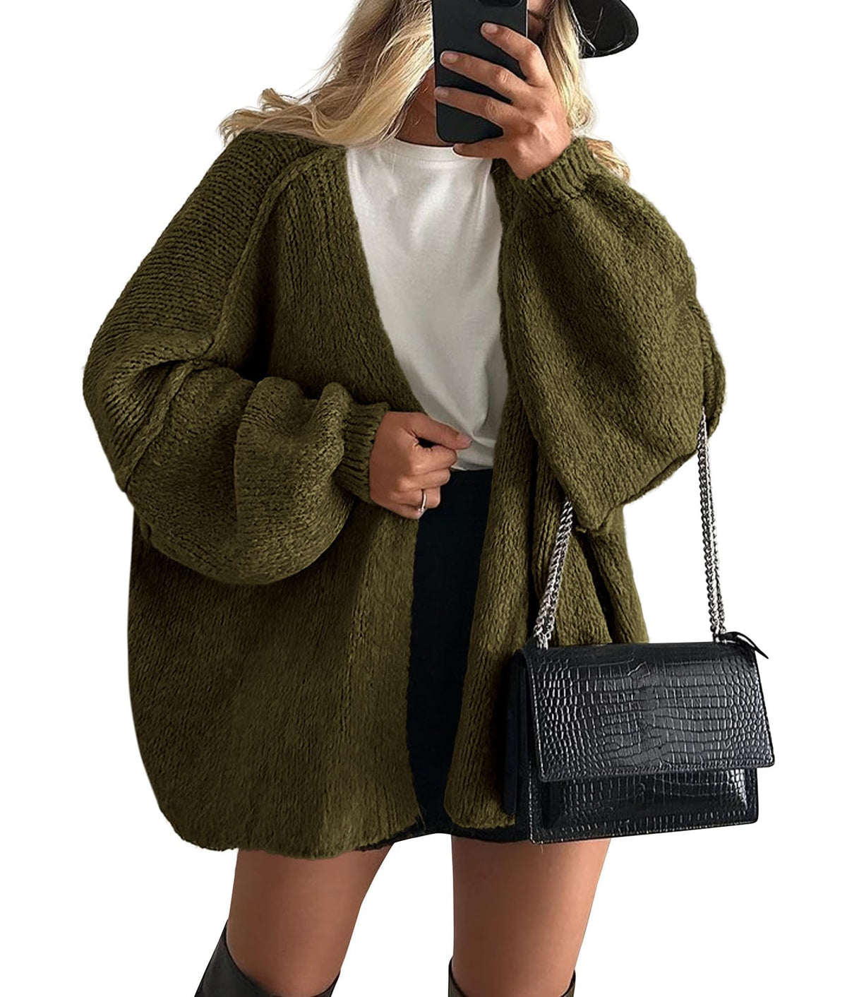 PRETTYGARDEN Women's Oversized Open-Front Cardigan