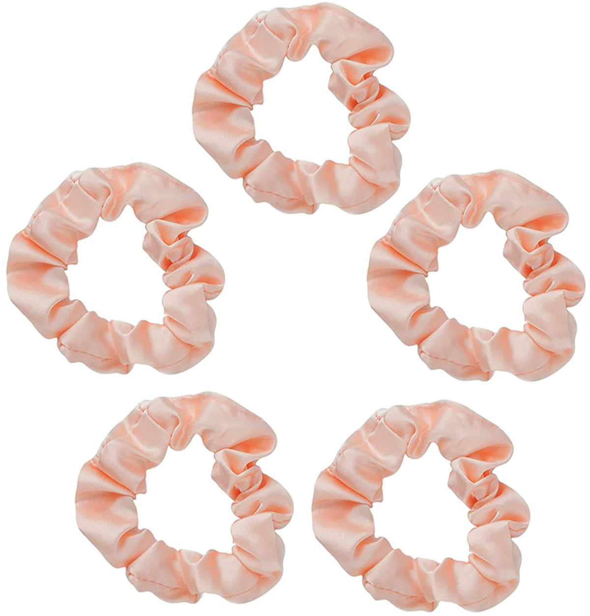 Kitsch Ultra-Petite Satin Scrunchies for Women - Eucalyptus, 6pcs