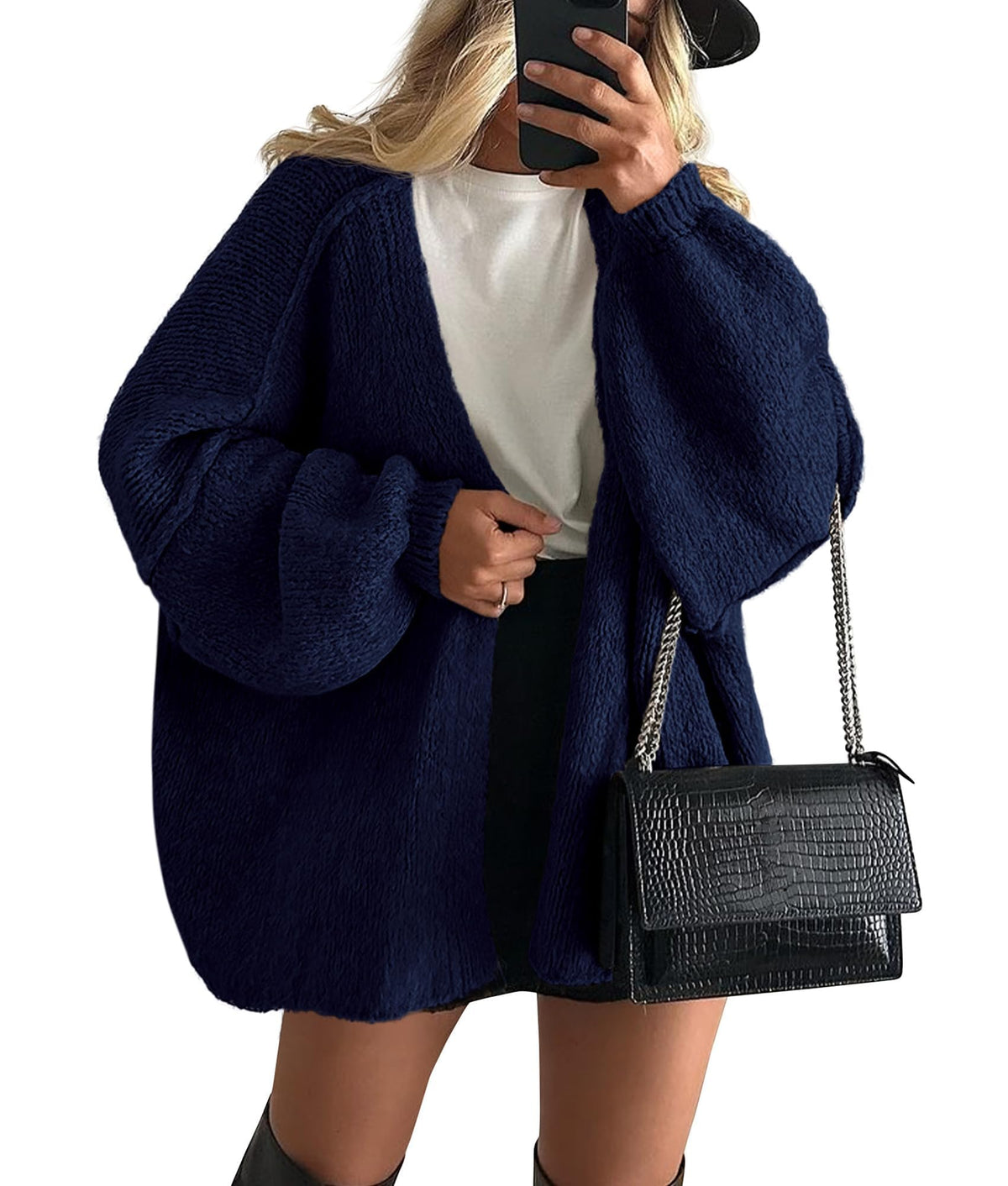 PRETTYGARDEN Women's Oversized Open-Front Cardigan