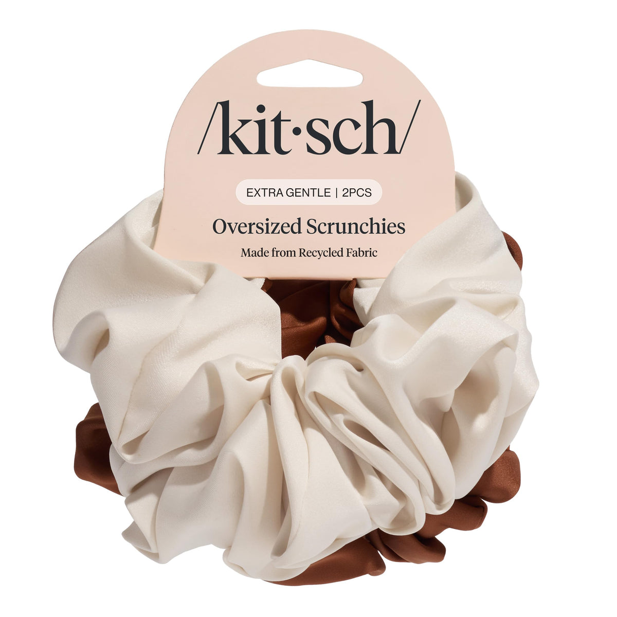 Kitsch Ultra-Petite Satin Scrunchies for Women - Eucalyptus, 6pcs