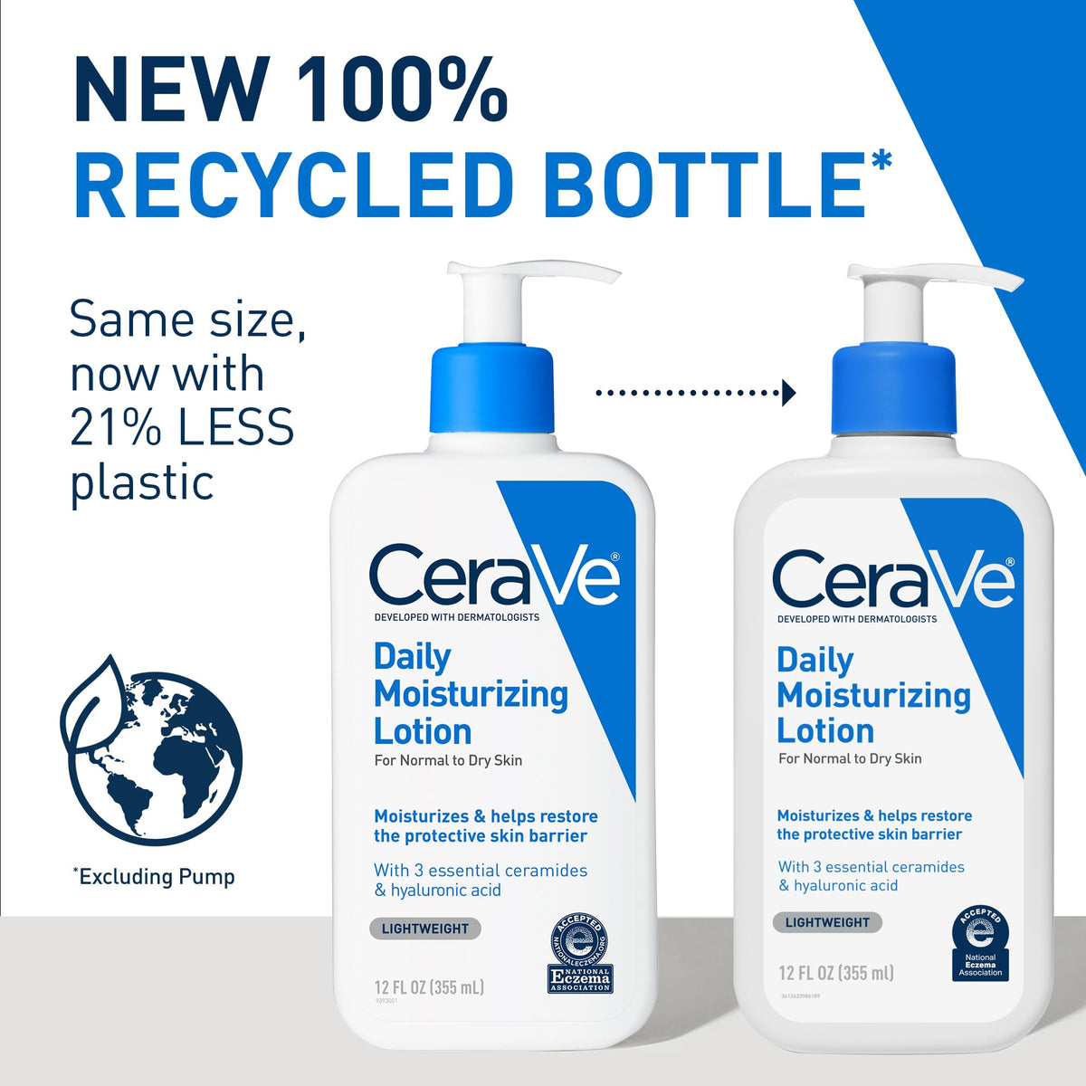 CeraVe Daily Moisturizing Lotion | 8 Ounce | Face & Body Lotion for Dry Skin with Hyaluronic Acid | Fragrance Free