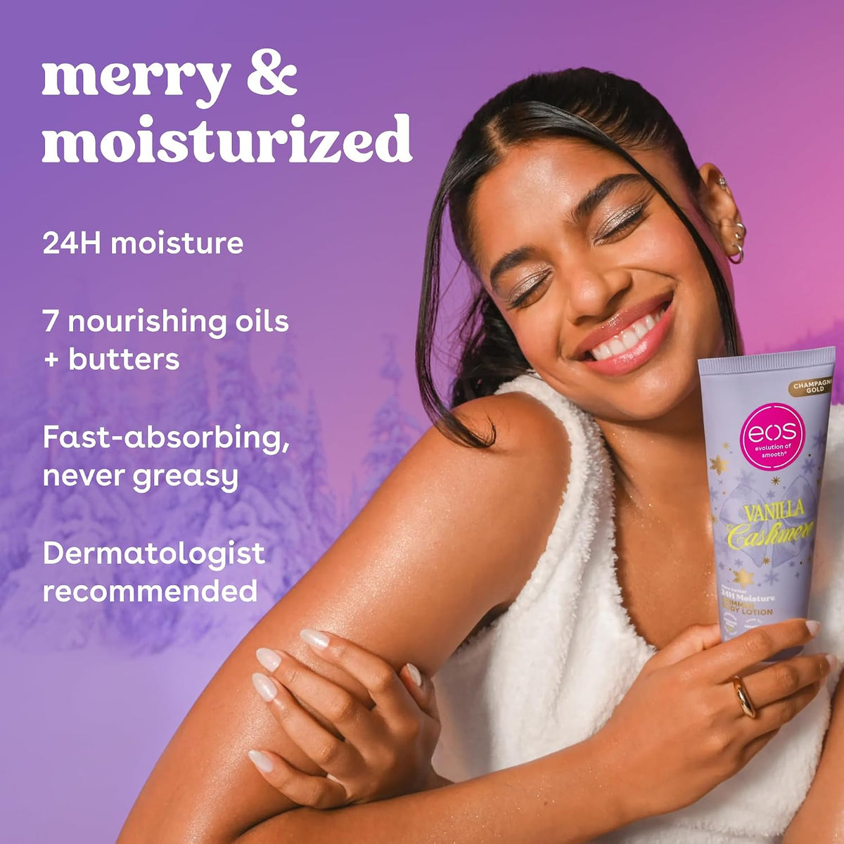 eos Shea Better Body Lotion- Vanilla Cashmere, 24-Hour Moisture, 16 fl oz