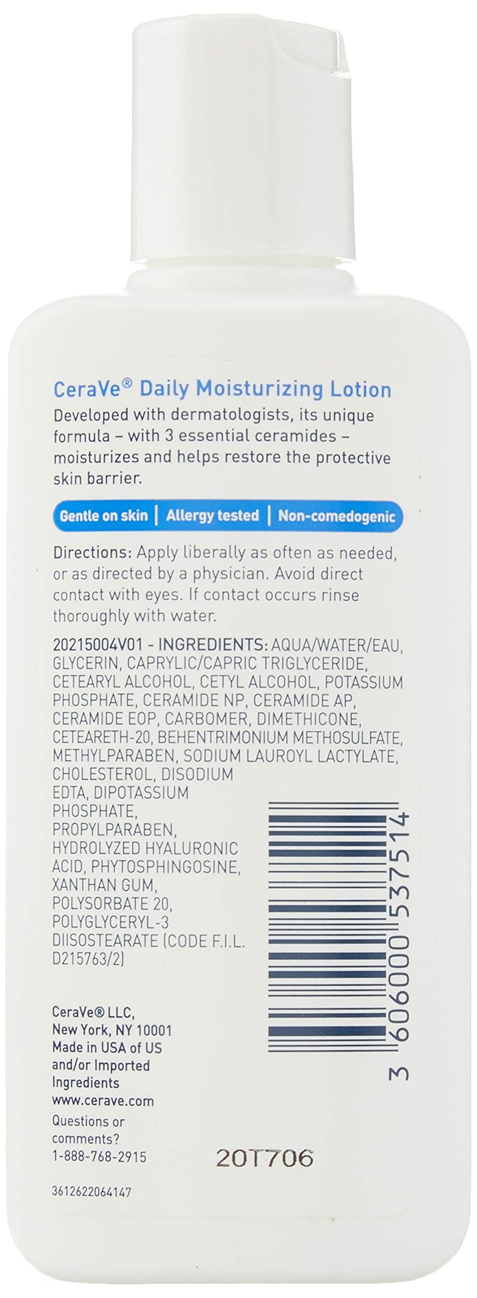 CeraVe Daily Moisturizing Lotion | 8 Ounce | Face & Body Lotion for Dry Skin with Hyaluronic Acid | Fragrance Free