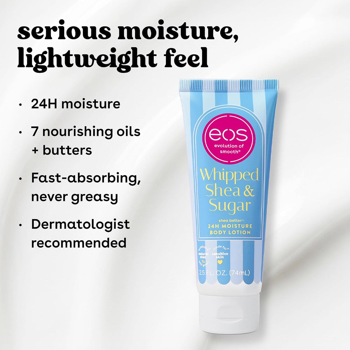 eos Shea Better Body Lotion- Vanilla Cashmere, 24-Hour Moisture, 16 fl oz
