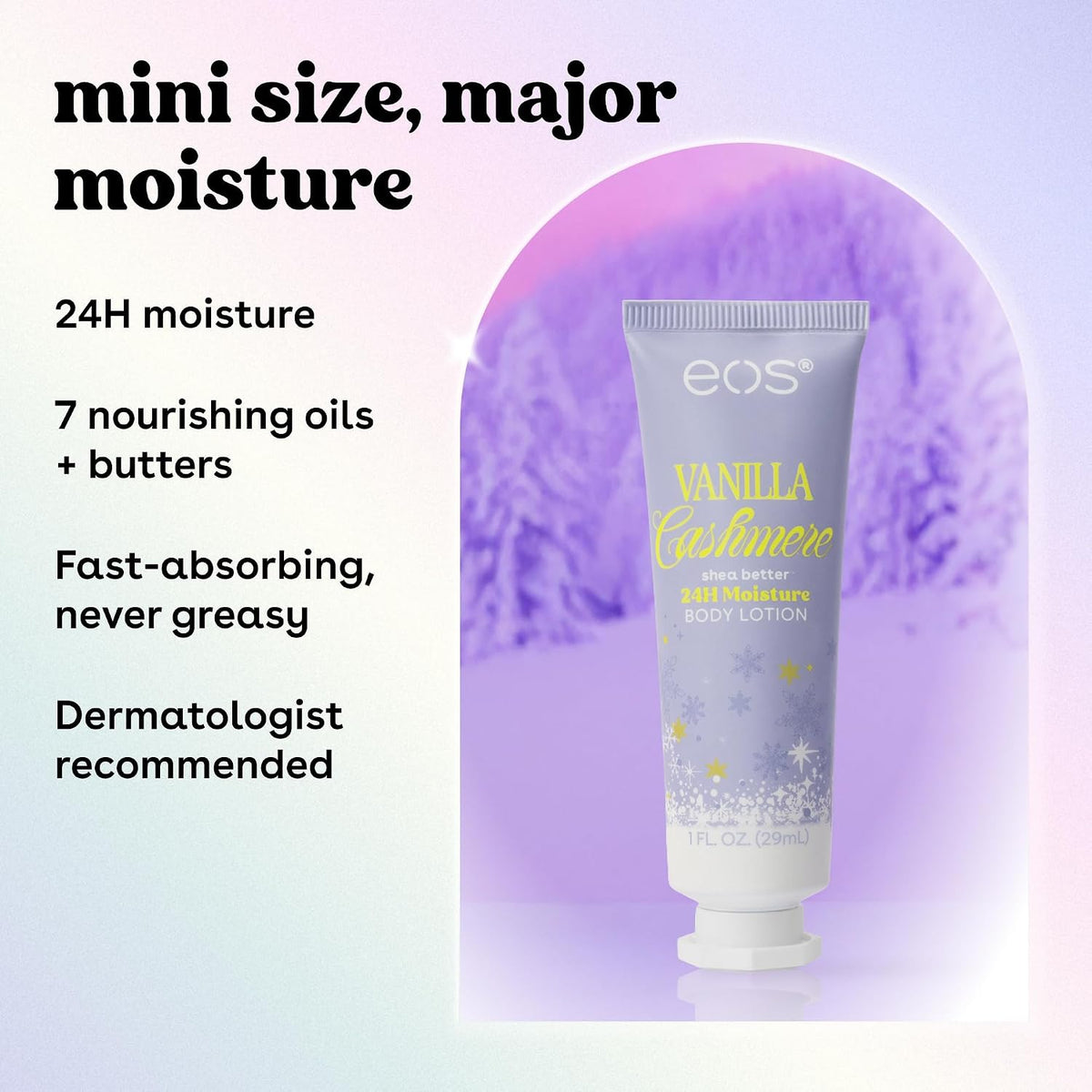 eos Shea Better Body Lotion- Vanilla Cashmere, 24-Hour Moisture, 16 fl oz