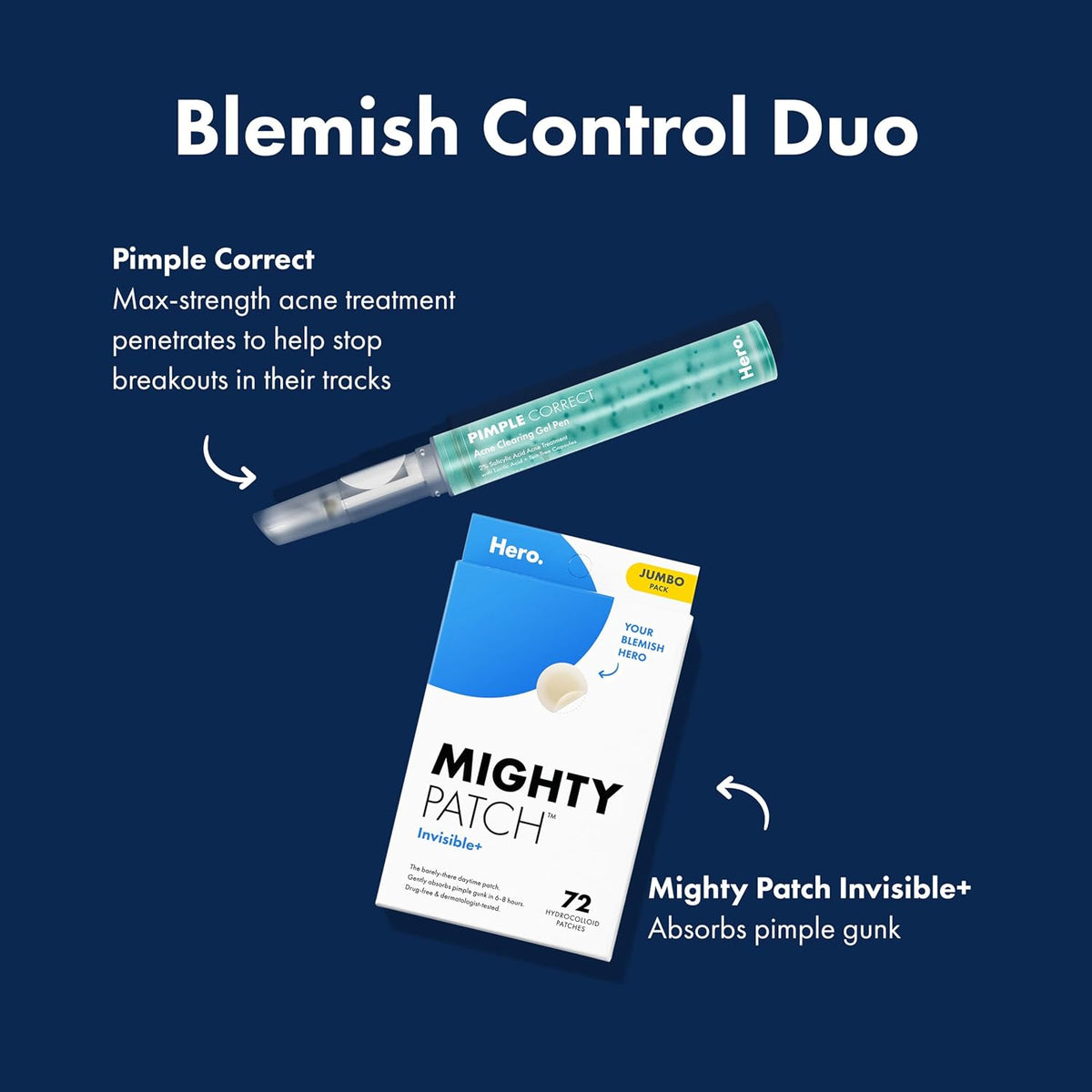 Hero Cosmetics Mighty Patch Mini Invisible+ Acne Pimple Patches, 30 Ct