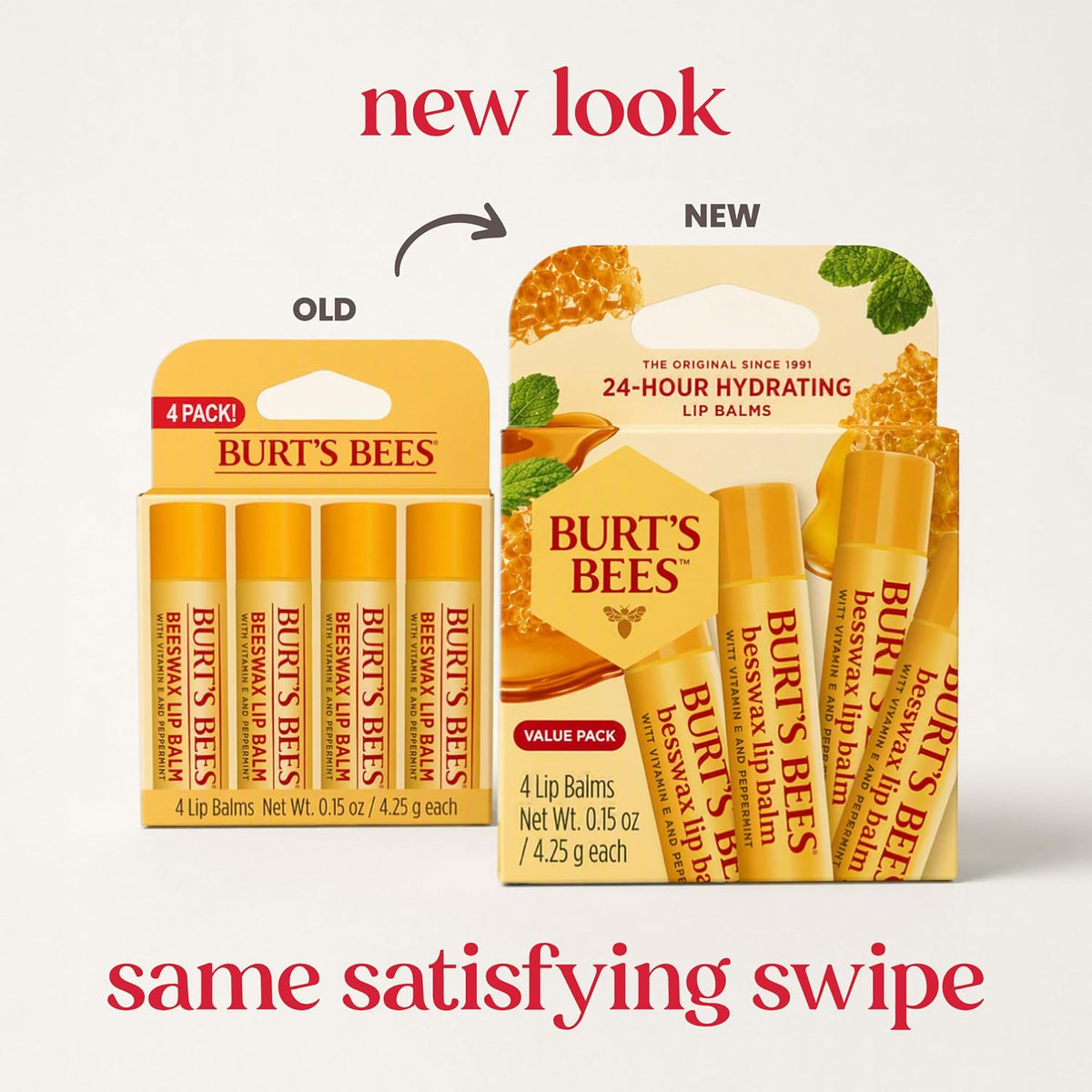 Burt's Bees 100% Natural Moisturizing Lip Balm (Original Beeswax)