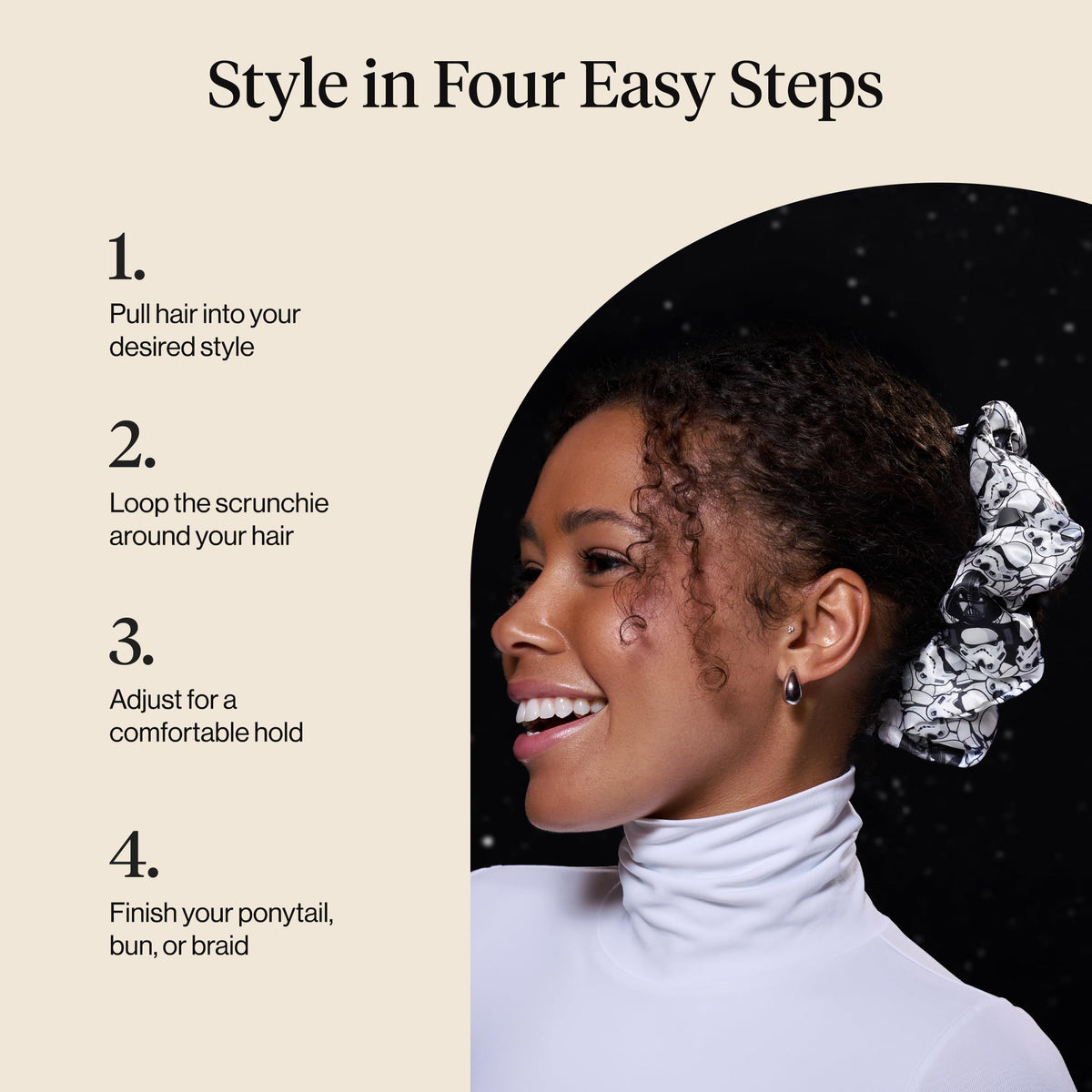 Kitsch Ultra-Petite Satin Scrunchies for Women - Eucalyptus, 6pcs