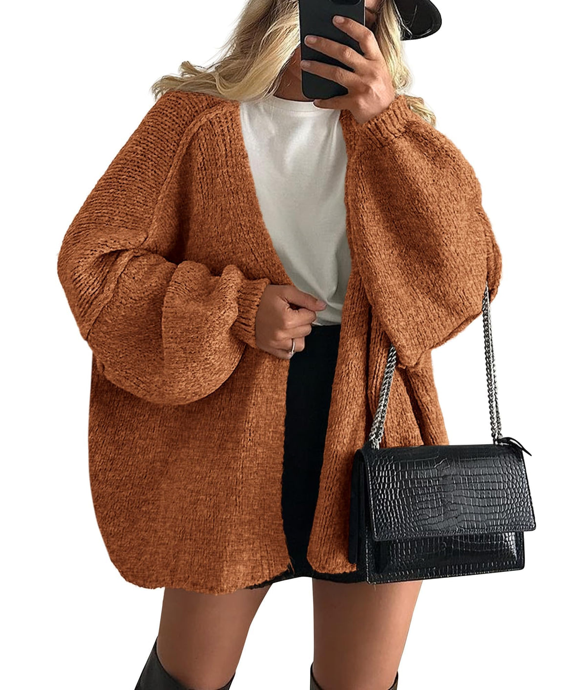 PRETTYGARDEN Women's Oversized Open-Front Cardigan